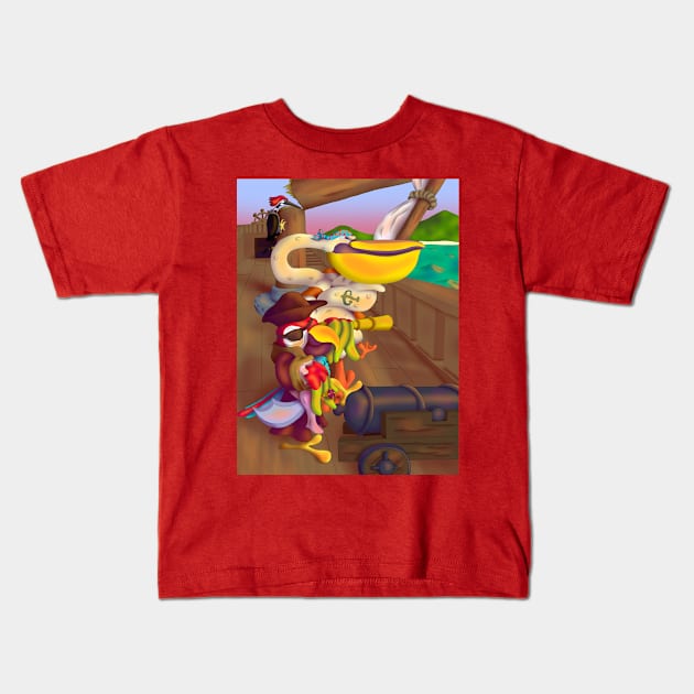 A Parrot's Life for Me Kids T-Shirt by ArtColourfulArt
